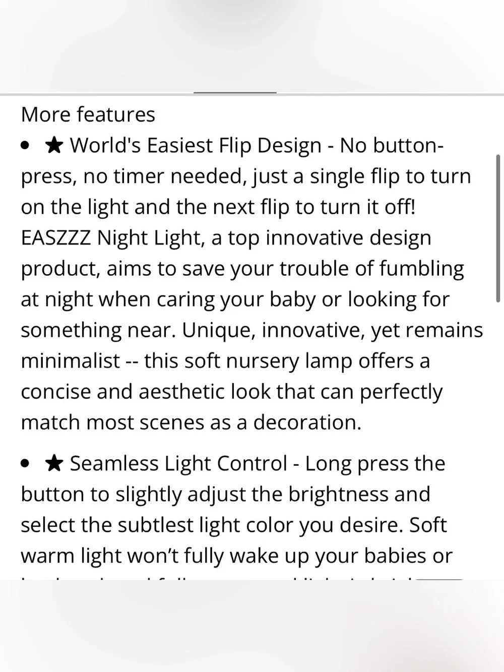 Baby Nightlight Egg Light for Nursery Flip Design Touch Lamp/Mini Flashight